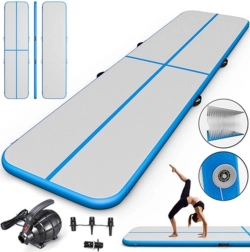 Dmuchana mata airtrack tor do gimnastyki 500 × 100 × 10 cm – niebieska