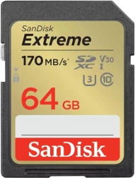 Karta pamięci SANDISK EXTREME SDXC 64GB 170/80 MB/s UHS-I U3 (SDSDXV2-064G-GNCIN)