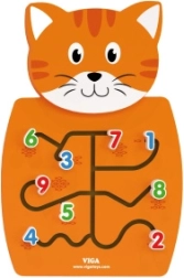 Drewniana tablica z liczbami Kot VIGA
