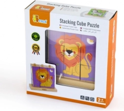 Viga nasuwane klocki safari – drewniane kostki dla dzieci, 9 klocków