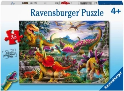Ravensburger puzzle T‑Rex Terror 35 elementów