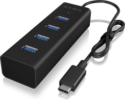 ICY BOX 4‑portowy hub USB‑C (USB 3.0, 5 Gbit/s)