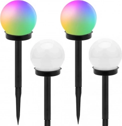 Słoneczne ogrodowe kule RGB 4x, 10 cm