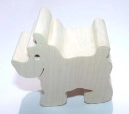 Fauna drewniane zwierzątko pies