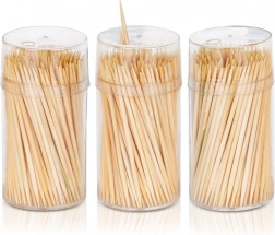 Bambusowe wykałaczki 6,5 cm, 3×200 szt. w dozowniku