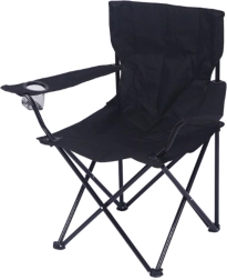 Składane turystyczne krzesło wędkarskie – kolor czarny