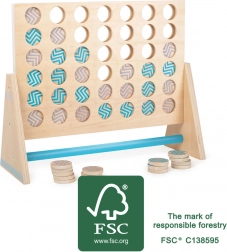 Drewniana gra Cztery w rzędzie XXL