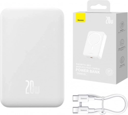 Powerbank Baseus Magnetic Mini 20000mAh biały