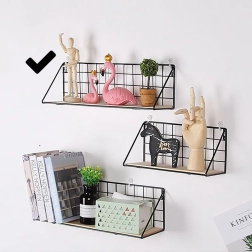 Półka ścienna LOFT, skandynawska 45 x 12 cm - czarna