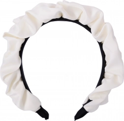 Satynowa opaska do włosów – biała
