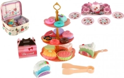 Dziecięcy blaszany zestaw do herbaty w walizce