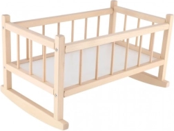 Drewniana kołyska dla lalek