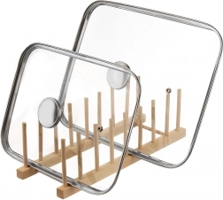 Drewniany stojak na pokrywki i talerze 35,5 × 13,5 × 11 cm