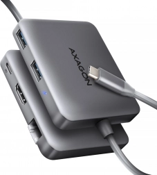 Axagon HMC-5HL hub USB-C 5w1 z HDMI 4K/60 Hz, GLAN i PD 100 W