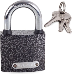 Kłódka 50 mm z hartowanym pałąkiem i 3 kluczami