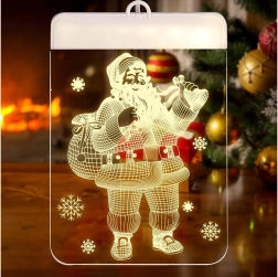 Świąteczna 3D szklana dekoracja na okno