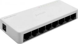 Przełącznik sieciowy QOLTEC 8× RJ45, 100 Mb/s Fast Ethernet LAN