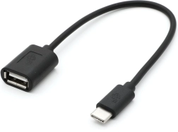 Kabel OTG USB‑C do USB‑A, 15 cm, czarny