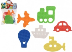 Piankowe naklejki wodne – środki transportu, 6 szt.