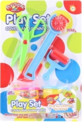 Zestaw do modelowania dla dzieci z radełkiem, nożyczkami i wałeczkiem