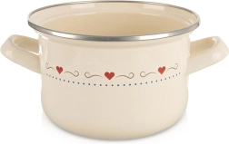 Emaliowany garnek TONCA 16 cm, 1,4 l – kremowy