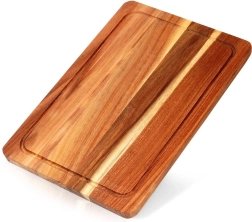 Drewniana deska do krojenia i serwowania z drewna akacjowego 37 × 25 cm
