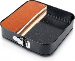 Rozpinana granitowa kwadratowa forma do pieczenia 28 × 28 × 6,8 cm