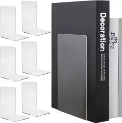 Przezroczyste podpórki do książek RUHHY – zestaw 6 szt.