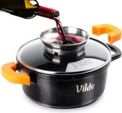 Granitowy garnek ze szklaną pokrywką TERRUNA AROMA 16 cm, 1,2 l