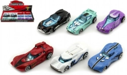 Metalowe sportowe autka 8 cm na napęd inercyjny – mix kolorów, 12 szt. w pudełku