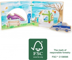 Drewniana interaktywna książeczka Policja Small Foot