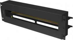 Panel dystrybucji zasilania 3U 19 cali z szyną DIN TS-35 czarny