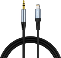 Kabel VFAN L05 Lightning na mini jack 3,5 mm AUX, 1 m (szary)