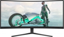 Zakrzywiony 34" monitor do gier VA, 180 Hz, HDMI x2, DP x2