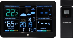 Bezprzewodowa stacja meteorologiczna z czujnikiem zewnętrznym, barometrem i zegarem sterowanym radiowo
