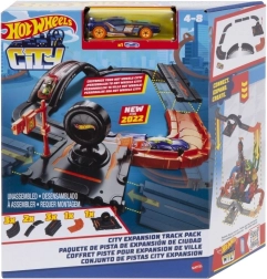 Miejska budowla torów HOT WHEELS City – zestaw rozszerzający z autem
