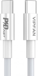 Kabel USB-C do USB-C Vipfan P02 1 m biały