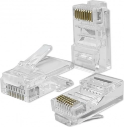 Modułowe złącza RJ45 CAT6 UTP, pozłacane styki, 100 szt.