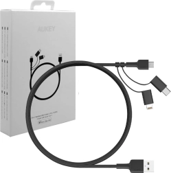 CB-BAL5 nylonowy kabel 3w1 Quick Charge micro USB | USB‑C | Lightning | kabel 1,2 m