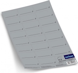 Samoprzylepne szare etykiety na przyprawy, 23 szt.