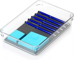 Plastowy organizer do przechowywania GREY 24 × 16 × 4,5 cm