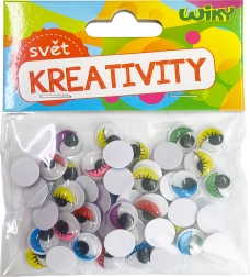 Ruchome oczka kolorowe 12 mm