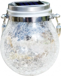 Solarny lampion ogrodowy / Solarne wiszące światło LED - rozmiar L, białe światło