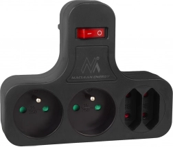 Czterogniazdowa listwa z wyłącznikiem Maclean Energy