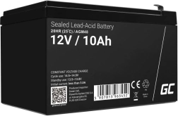 Bezobsługowy akumulator AGM VRLA Green Cell AGM48 12V 10Ah (do zasilania awaryjnego, systemów zapasowych)