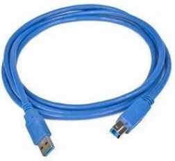 USB 3.0 kabel AB (AM–BM) 1,8 m niebieski