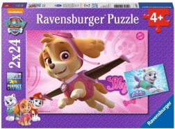 Ravensburger puzzle Psi Patrol Skye i Everest 2×24 elementów