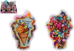 Zestaw kolorowych plastikowych koralików do tworzenia