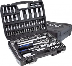 Zestaw kluczy nasadowych 108 elementów CR-V w kuferku BITUXX