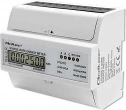 Trójfazowy dwukierunkowy elektroniczny licznik energii do montażu na szynie DIN